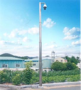전원공급용 케이블구비 높이조절용 폴대_cctv_높이조절가능_스크류방식